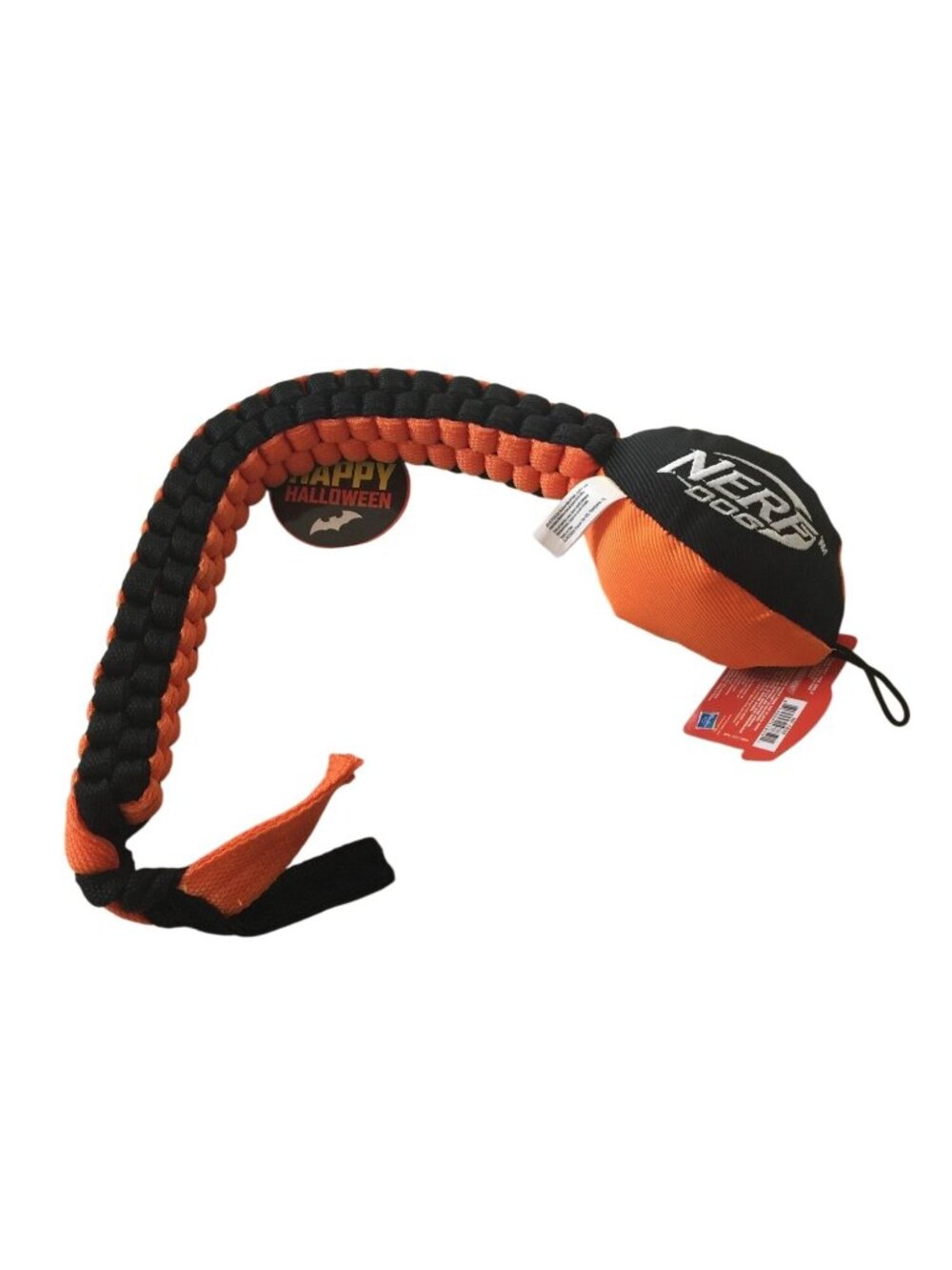 Nerf Halloween Tug & Squeak 24" Braided Football Tug Toy